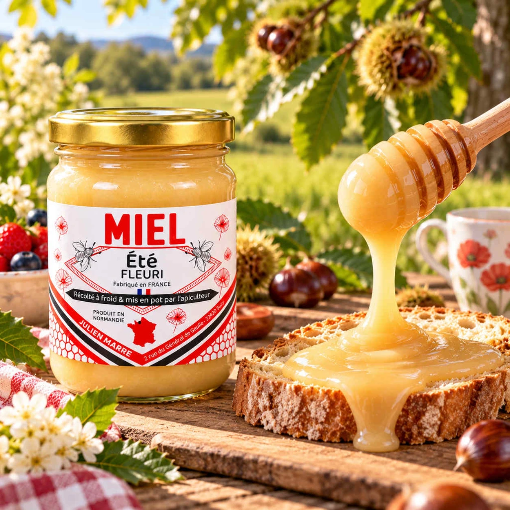 Miel d’été en Normandie la mare aux abeilles.webp