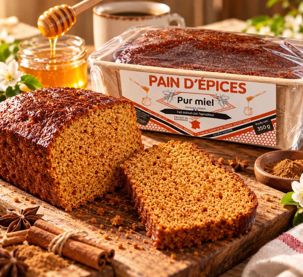 Pain d’épices au miel, la mare aux abeilles ambiance rustique.webp