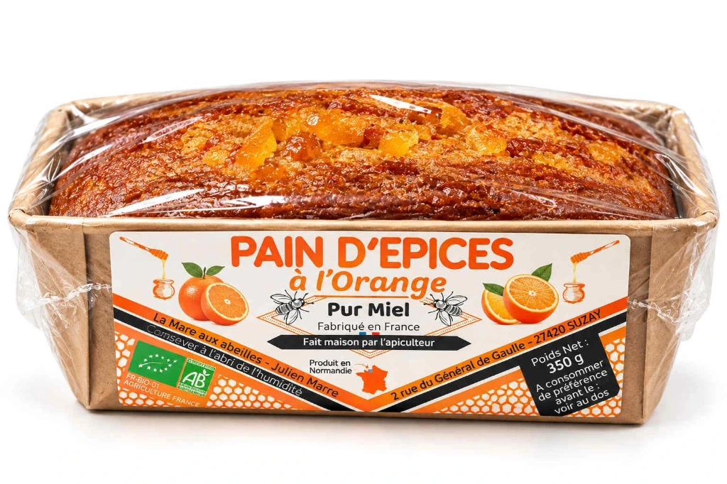 Pain d'épices pur Miel & Oranges